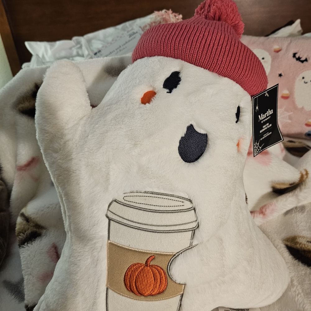 Viral Martha Stewart Ghost Pillow, Pink Hat Coffee Cup